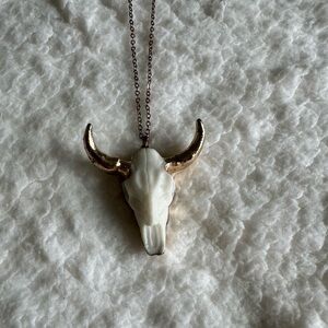 Longhorn Gold Skull necklace
